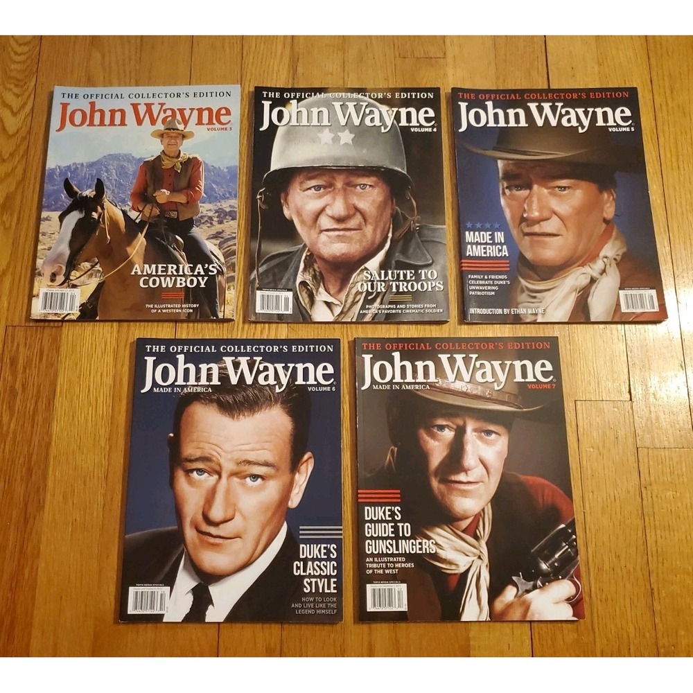 John Wayne Official Collectors Edition Magazine Lot Volumes 3-7